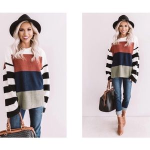 ee:some oversized striped sweater S/M